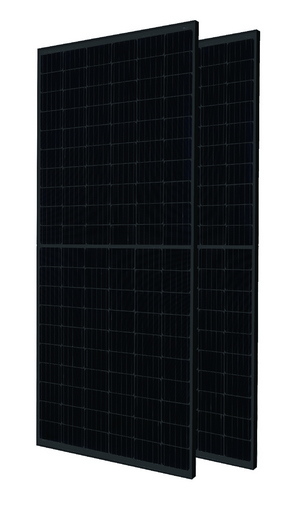 Moduły pv JA Solar, mono-Si, dwustronny, ogniwa połówkowe N-type 182mm 16-BB, 2x60psc, kable ok. 120cm, moc STC 500Wp, wym.:1953x1134x30, k.p.: złącze MC4-EVO2A, sprawność 22,6%, waga 27,3kg, Full Black, 36szt na palecie